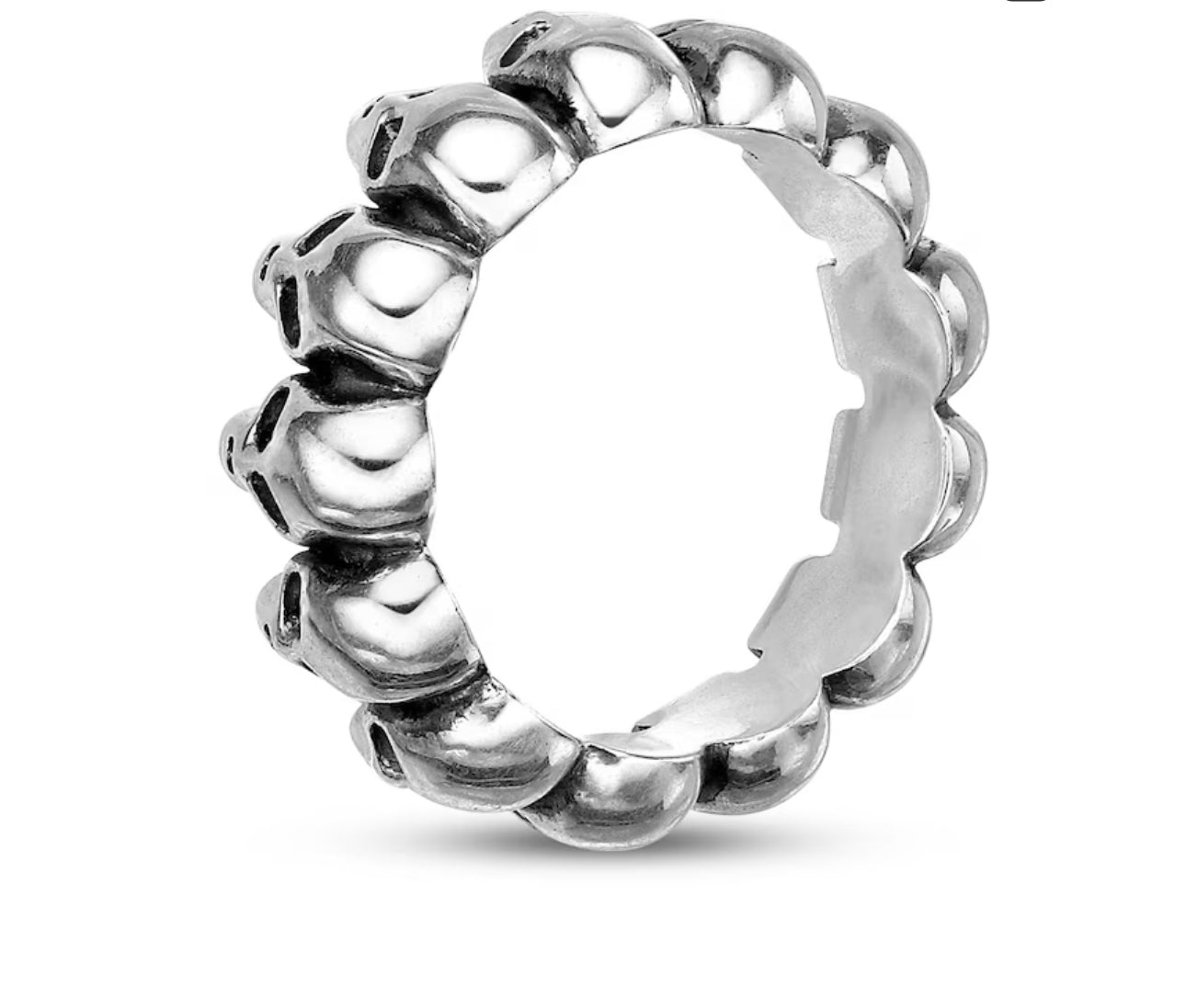 Men's Skull Ring Sterling Silver
