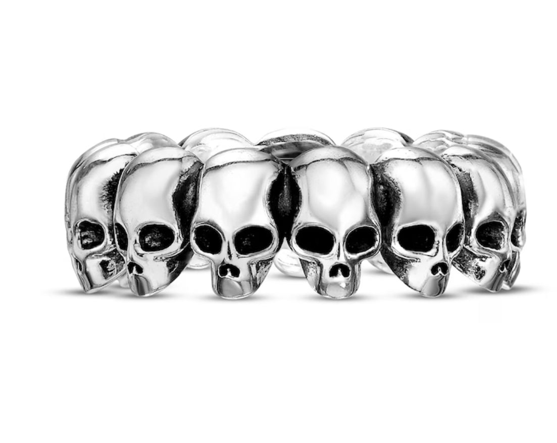Men's Skull Ring Sterling Silver